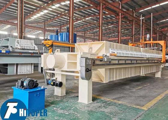 Industrial Chamber Filter Press Featuring Automatic Cake Removal and Bomb Door for Sludge Dewatering and Filtration Applications